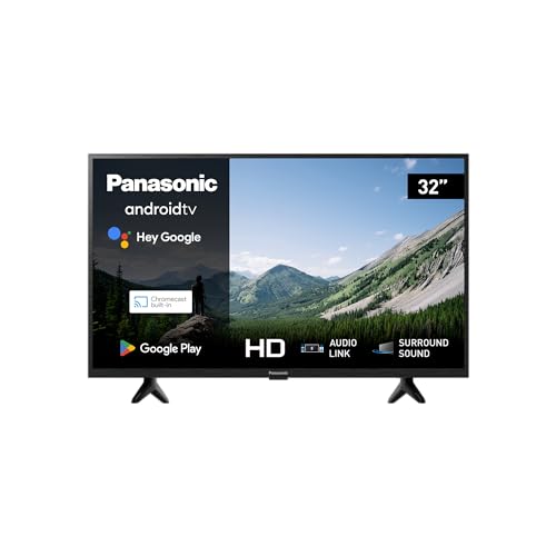 Panasonic TX-32MSW504, 32 Zoll HD LED Smart 2023 TV, Android TV, Surround Sound, Google Assistant, Chromecast, Bright Panel, HD Color Engine, Schwarz von Panasonic