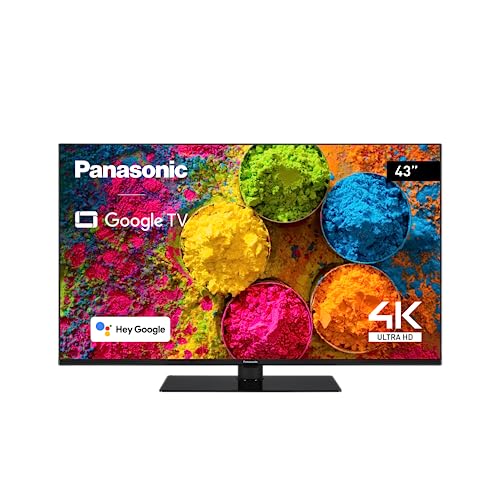 Panasonic TX-43MX700E, 43 Zoll 4K Ultra HD LED Smart 2023 TV, High Dynamic Range (HDR), Dolby Atmos & Dolby Vision, Google TV, Google Assistant, Chromecast, Mittelfuß, Schwarz von Panasonic