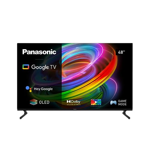 Panasonic TX-48MZ700E, 48 Zoll 4K Ultra HD OLED Smart 2023 TV, High Dynamic Range (HDR), Dolby Atmos & Vision, Android , Google Assistant, Chromecast, 2 fuß-sockel, Fernbedienung, Schwarz von Panasonic