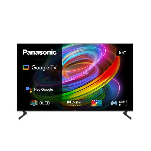 Panasonic TX-55MZ700E, 55 Zoll 4K Ultra HD OLED Smart 2023 TV, High Dynamic Range (HDR), Dolby Atmos & Dolby Vision, Android , Google Assistant, Chromecast, 2 fuß-sockel, Fernbedienung, Schwarz von Panasonic