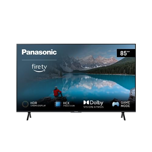 Panasonic TX-85MXW834, 85 Zoll 4K Ultra HD LED Smart TV, High Dynamic Range (HDR), Dolby Atmos & Dolby Vision, Fire TV, Prime Video, Alexa, Netflix, Game Modus, Schwarz von Panasonic