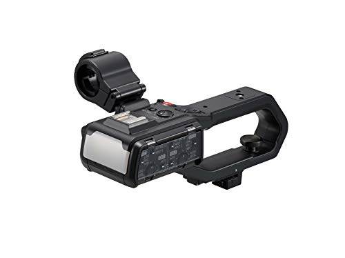 Panasonic VW-HU1E-K Camcorder Handgriff (Zwei XLR Anschlüsse, LED Videoleuchte, einfache Handhabung), Schwarz von Panasonic