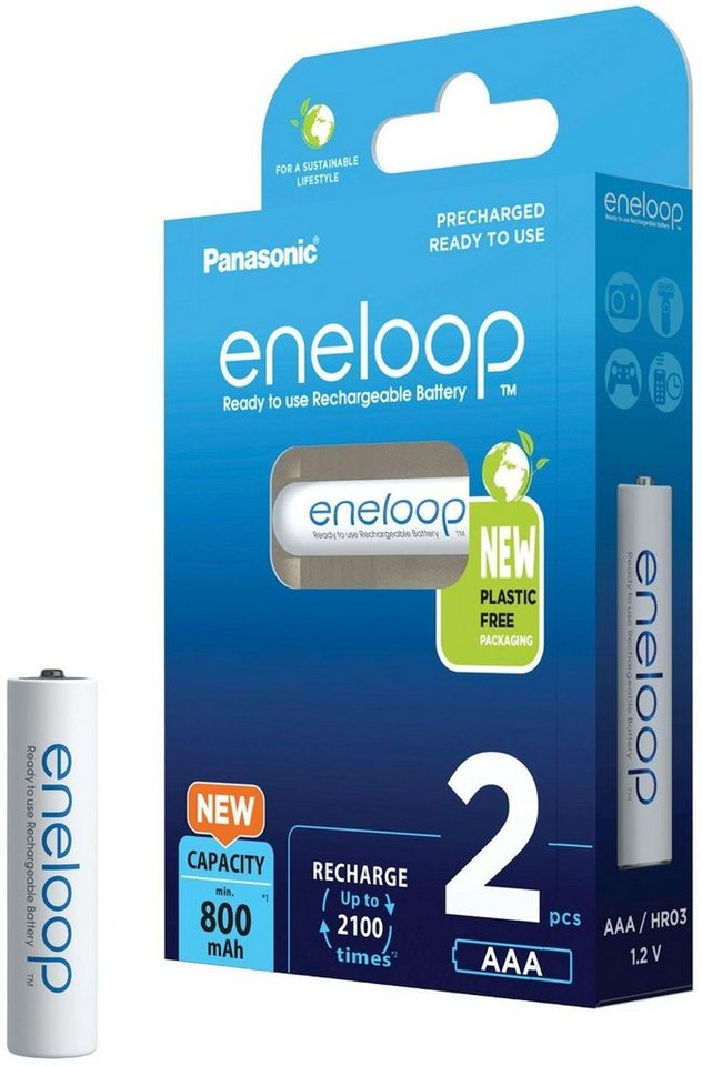 Panasonic eneloop Akku AAA-Micro 800mAh 2er-Pack Batterie von Panasonic