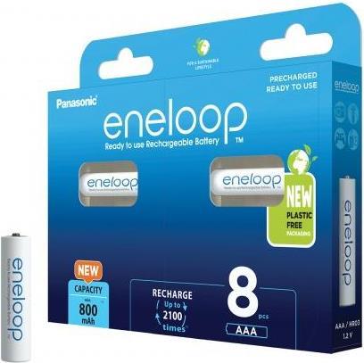 Panasonic eneloop BK-4MCDE/8BE - Batterie 8 x AAA - NiMH - (wiederaufladbar) - 800 mAh (BK-4MCDE/8BE) von Panasonic