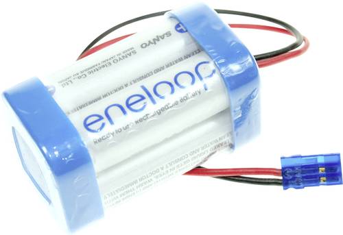 Panasonic eneloop Würfel F2x2 Graupner Akkupack 4x Mignon (AA) Kabel, Stecker NiMH 4.8V 1900 mAh von Panasonic