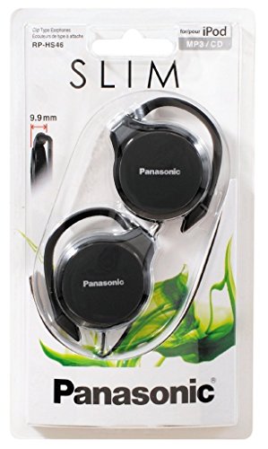 Schlank Panasonic RP-HS46E-K On-Ohr-Klipp-Art-Kopfhörer / Ergonomisches Design / Kopfhörer verwenden für Mobile Smartphone, Tablet, Laptop, PC / iCHOOSE / Schwarz von Panasonic