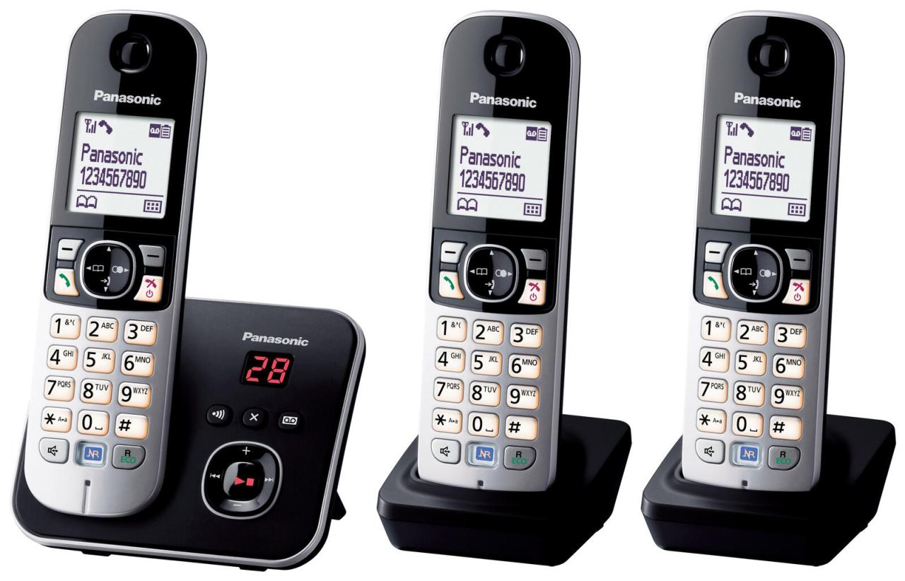 Panasonic Schnurloses Telefon-Set mit Anrufbeantworter KX-TG6823GB schwarz-si... Panasonic Schnurloses Telefon-Set mit Anrufbeantworter KX-TG6823GB schwarz-si... von Panasonic