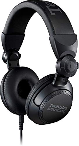Technics EAH-DJ1200 DJ Kopfhörer, On-Ear, Schwenkarm, abnehmbares Spiralkabel, High-End Stereoklang, schwarz von Panasonic
