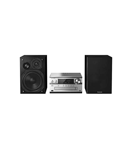 Panasonic SC-PMX802E-S Premium Hi-Fi-System mit DAB-Radio, CD-Player & Hi-Res-Streaming, integriertem Chromecast, Bluetooth, AirPlay 2, 3-Wege-Lautsprecher, Silber von Panasonic