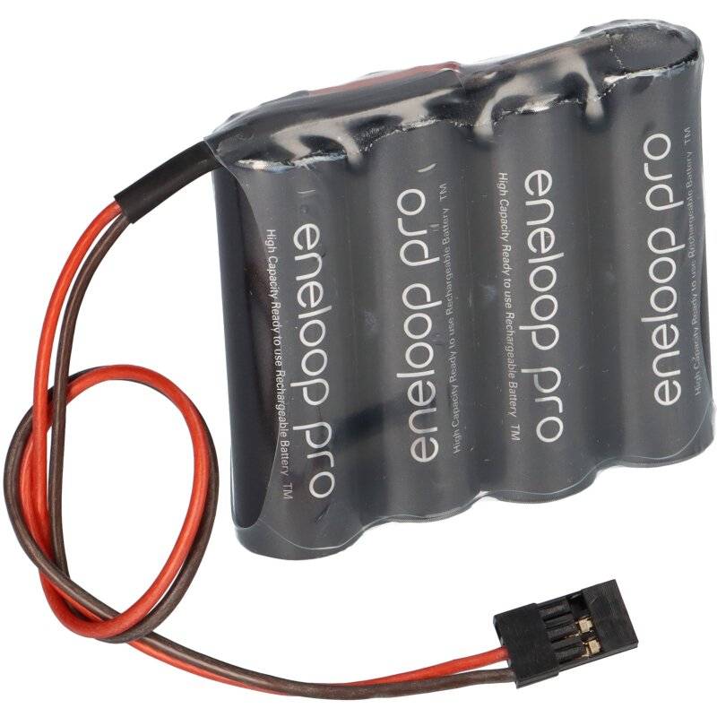 eneloop Akkupack 4,8V / 2500mAh - F1x4 passend für Graupner Zelle AA, HR-3UWX-4BP von Panasonic