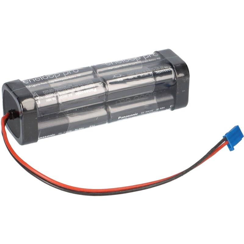 eneloop Akkupack 9,6V/2500 mAh - F2x2x2 passen f Futaba Empfängerkabel Zelle AA, HR-3UWX-4BP von Panasonic