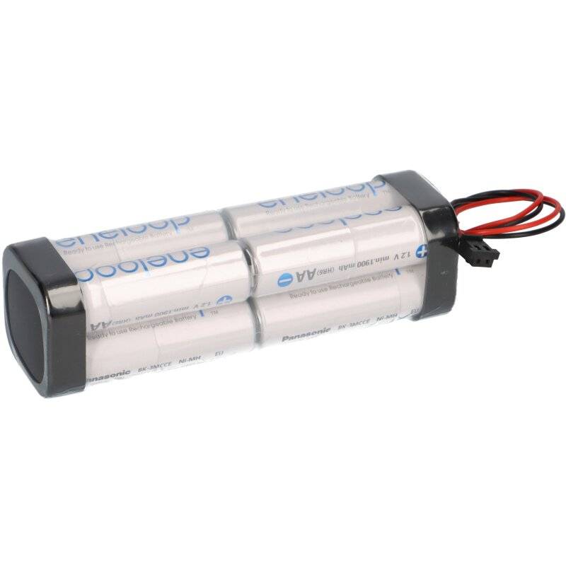 eneloop Akkupack 9,6V / 2000mAh - F2x2x2 passend für Graupner Zelle eneloop AA von Panasonic