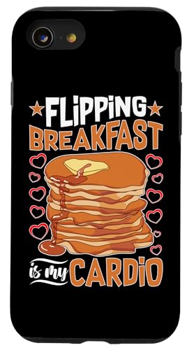 Pancake Maker: Das Frühstück ist mein Cardio Hülle für iPhone SE (2020) / 7 / 8 von Pancake Maker And Breakfast Designs For Kids