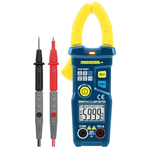 Pancontrol® PAN 200A+ Digital-Stromzange 200A AC CAT III 600V | mit automatischer Funktionswahl | kontaktloser Spannungsprüfer, 1-polige Phasenprüfung von Pancontrol.at