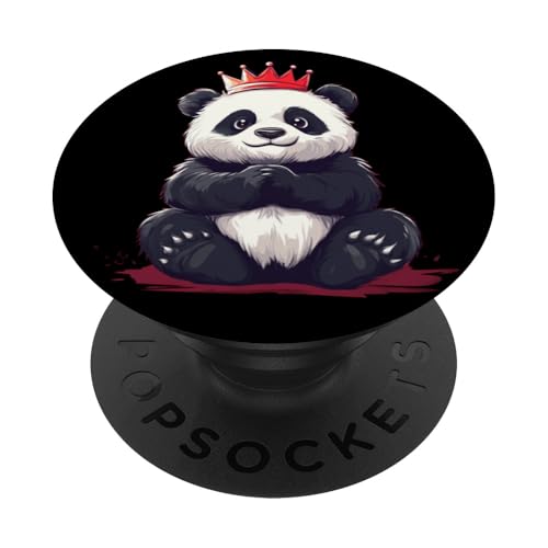 Calm and Crowned - Panda Edition PopSockets Klebender PopGrip Calm and Crowned - Panda Edition PopSockets Klebender PopGrip von Panda King