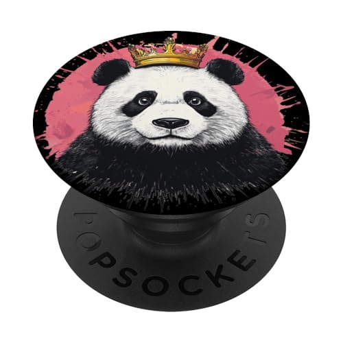 Gekröntes Panda Kostüm für lustige Jungen und Mädchen PopSockets Klebender PopGrip Gekröntes Panda Kostüm für lustige Jungen und Mädchen PopSockets Klebender PopGrip von Panda King
