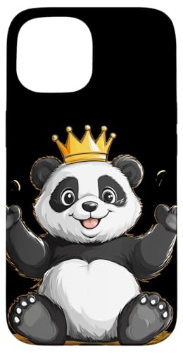 Happy Panda mit hübscher Krone Kostüm Hülle für iPhone 15 Happy Panda mit hübscher Krone Kostüm Hülle für iPhone 15 von Panda King