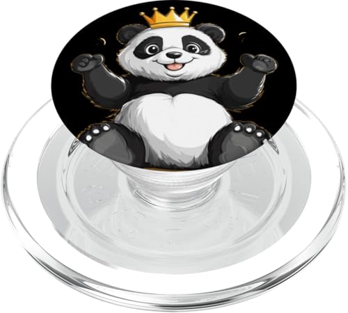 Happy Panda mit hübscher Krone Kostüm PopSockets PopGrip für MagSafe Happy Panda mit hübscher Krone Kostüm PopSockets PopGrip für MagSafe von Panda King