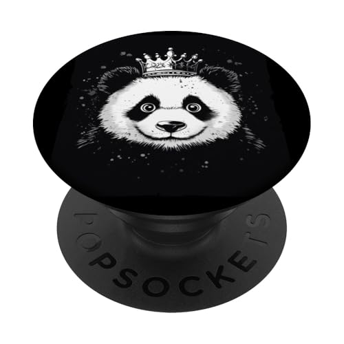 Lustiger Panda mit Krone für Pandas und Königreichsliebhaber PopSockets Klebender PopGrip Lustiger Panda mit Krone für Pandas und Königreichsliebhaber PopSockets Klebender PopGrip von Panda King