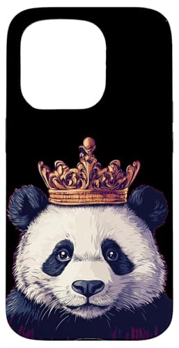 Lustiges Panda-Gesicht mit Krone für Jungen und Mädchen Hülle für iPhone 15 Pro Lustiges Panda-Gesicht mit Krone für Jungen und Mädchen Hülle für iPhone 15 Pro von Panda King