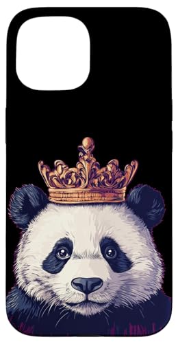 Lustiges Panda-Gesicht mit Krone für Jungen und Mädchen Hülle für iPhone 15 Lustiges Panda-Gesicht mit Krone für Jungen und Mädchen Hülle für iPhone 15 von Panda King