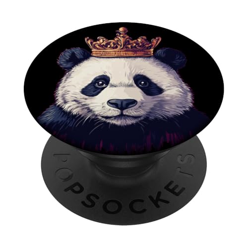 Lustiges Panda-Gesicht mit Krone für Jungen und Mädchen PopSockets Klebender PopGrip Lustiges Panda-Gesicht mit Krone für Jungen und Mädchen PopSockets Klebender PopGrip von Panda King