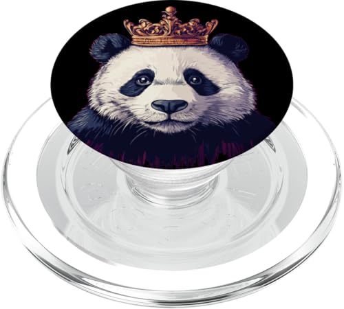 Lustiges Panda-Gesicht mit Krone für Jungen und Mädchen PopSockets PopGrip für MagSafe Lustiges Panda-Gesicht mit Krone für Jungen und Mädchen PopSockets PopGrip für MagSafe von Panda King