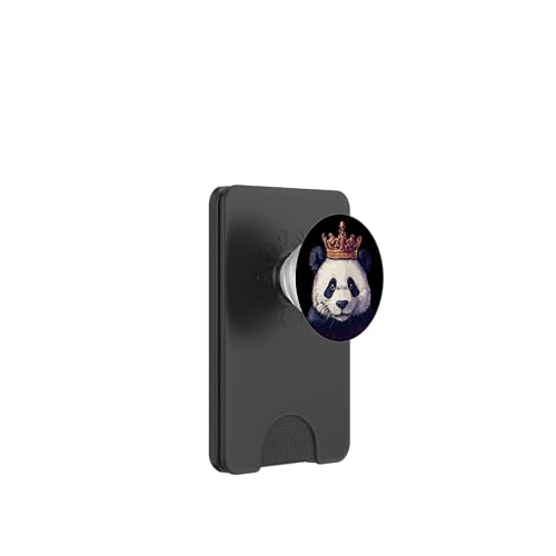 Lustiges Panda-Gesicht mit Krone für Jungen und Mädchen PopSockets PopWallet für MagSafe Lustiges Panda-Gesicht mit Krone für Jungen und Mädchen PopSockets PopWallet für MagSafe von Panda King
