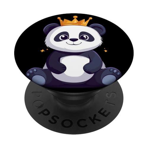 Nettes Panda-Kostüm für Kinder mit lustiger Krone PopSockets Klebender PopGrip Nettes Panda-Kostüm für Kinder mit lustiger Krone PopSockets Klebender PopGrip von Panda King