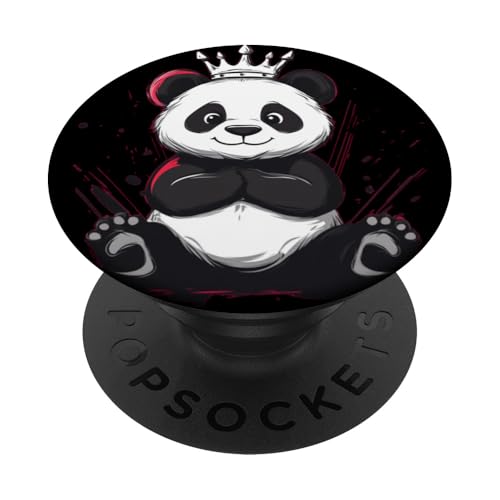 Panda Royalty im Full Chill Modus PopSockets Klebender PopGrip Panda Royalty im Full Chill Modus PopSockets Klebender PopGrip von Panda King