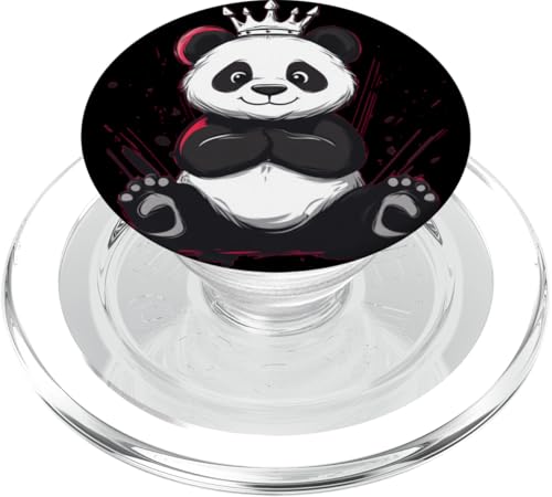 Panda Royalty im Full Chill Modus PopSockets PopGrip für MagSafe Panda Royalty im Full Chill Modus PopSockets PopGrip für MagSafe von Panda King