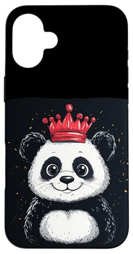 Rote Krone und lustiges Panda-Kostüm für einen coolen Look Hülle für iPhone 16 Plus Rote Krone und lustiges Panda-Kostüm für einen coolen Look Hülle für iPhone 16 Plus von Panda King