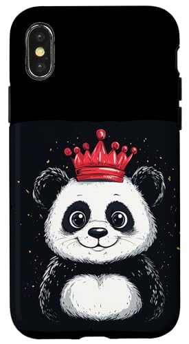 Rote Krone und lustiges Panda-Kostüm für einen coolen Look Hülle für iPhone X/XS Rote Krone und lustiges Panda-Kostüm für einen coolen Look Hülle für iPhone X/XS von Panda King