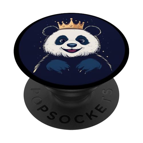 Schöner Panda im Königreich für einen lustigen Look und Pandas-Liebhaber PopSockets Klebender PopGrip Schöner Panda im Königreich für einen lustigen Look und Pandas-Liebhaber PopSockets Klebender PopGrip von Panda King