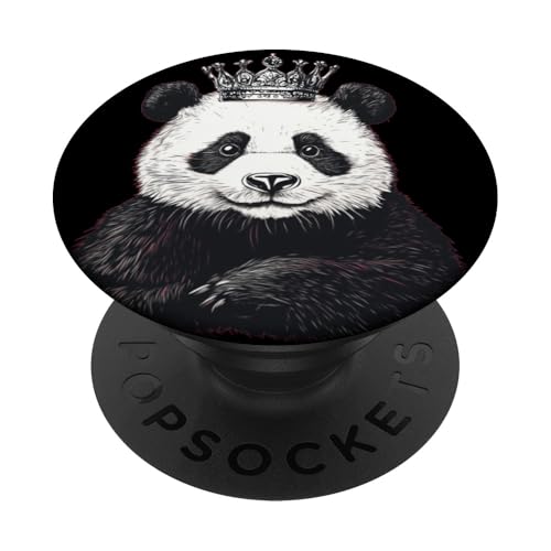 Schönes Panda-Outfit mit Krone für Erwachsene und Kinder PopSockets Klebender PopGrip Schönes Panda-Outfit mit Krone für Erwachsene und Kinder PopSockets Klebender PopGrip von Panda King