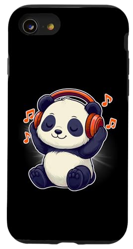DJ Panda Kopfhörer Musikliebhaber Hülle für iPhone SE (2020) / 7 / 8 von Panda Lover Tees Apparel