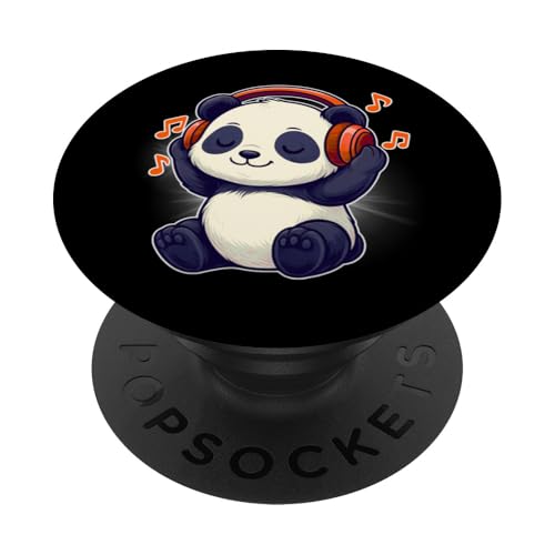 DJ Panda Kopfhörer Musikliebhaber PopSockets Klebender PopGrip DJ Panda Kopfhörer Musikliebhaber PopSockets Klebender PopGrip von Panda Lover Tees Apparel