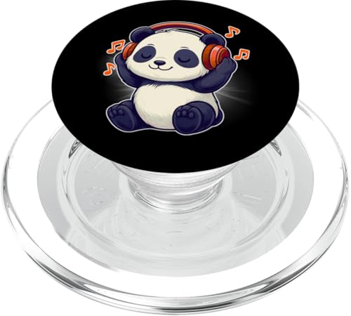 DJ Panda Kopfhörer Musikliebhaber PopSockets PopGrip für MagSafe DJ Panda Kopfhörer Musikliebhaber PopSockets PopGrip für MagSafe von Panda Lover Tees Apparel