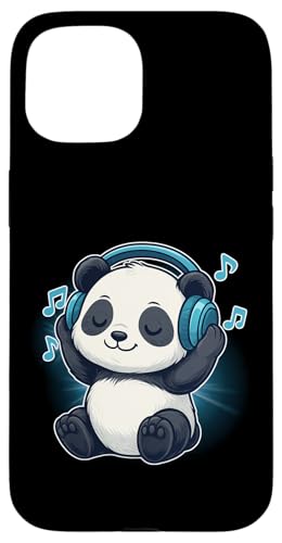 DJ Panda Kopfhörer Musikliebhaber Hülle für iPhone 15 von Panda Lover Tees