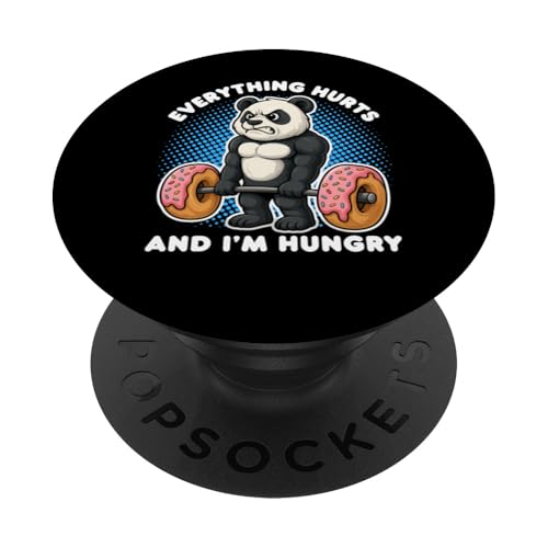 Everything Hurts And I'm Hungry Panda Gewichtheben Donuts PopSockets Klebender PopGrip Everything Hurts And I'm Hungry Panda Gewichtheben Donuts PopSockets Klebender PopGrip von Panda Weightlifting Gym Fitness Co.