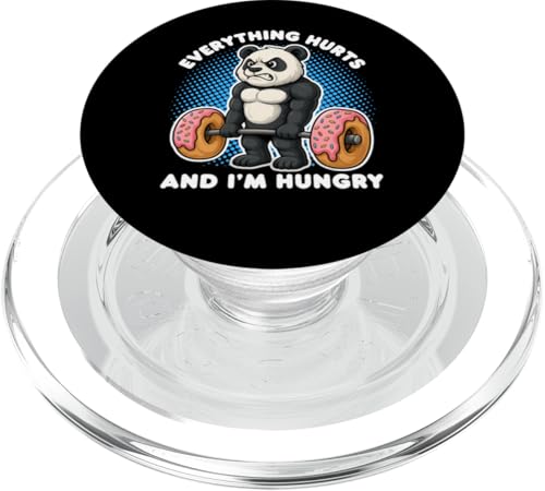 Everything Hurts And I'm Hungry Panda Gewichtheben Donuts PopSockets PopGrip für MagSafe Everything Hurts And I'm Hungry Panda Gewichtheben Donuts PopSockets PopGrip für MagSafe von Panda Weightlifting Gym Fitness Co.