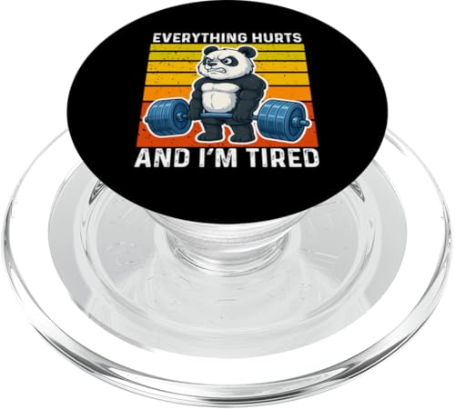 Everything Hurts And I'm Tired Panda Gewichtheben Gym Retro PopSockets PopGrip für MagSafe Everything Hurts And I'm Tired Panda Gewichtheben Gym Retro PopSockets PopGrip für MagSafe von Panda Weightlifting Gym Fitness Co.