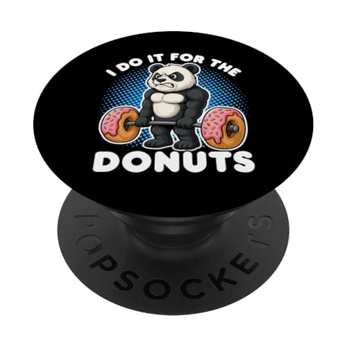 Gewichtheben Panda Donut Liebhaber Jungen Kinder Männer Teenager PopSockets Klebender PopGrip Gewichtheben Panda Donut Liebhaber Jungen Kinder Männer Teenager PopSockets Klebender PopGrip von Panda Weightlifting Gym Fitness Co.
