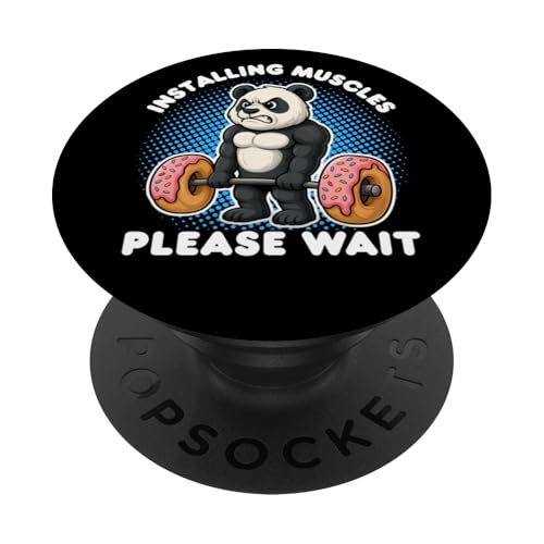 Installing Muscles Panda Gewichtheben Donut Jungen Männer Frauen PopSockets Klebender PopGrip Installing Muscles Panda Gewichtheben Donut Jungen Männer Frauen PopSockets Klebender PopGrip von Panda Weightlifting Gym Fitness Co.