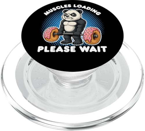 Muscles Loading Panda Gewichtheben Donut Gym Jungen Männer Frauen PopSockets PopGrip für MagSafe Muscles Loading Panda Gewichtheben Donut Gym Jungen Männer Frauen PopSockets PopGrip für MagSafe von Panda Weightlifting Gym Fitness Co.