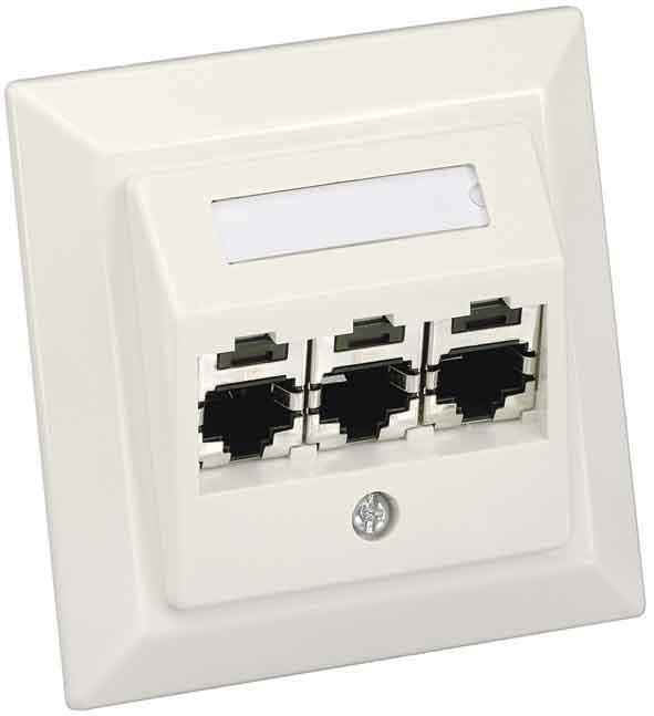 Panduit Schrägzentralplatte,3-Port CS3P6TGAWY von Panduit