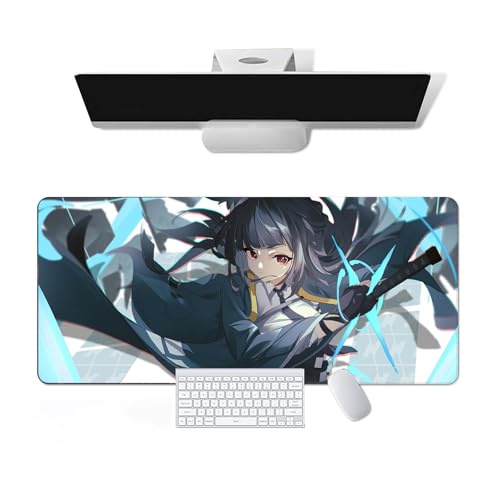 Pangtyus Anime Mauspad Zenless Zone Zero - Hoshimi Miyabi Gaming & Office Desk Pad, 90 x 40 cm, Stoff, Rechtwinklig, 3 mm, Schwarz Pangtyus Anime Mauspad Zenless Zone Zero - Hoshimi Miyabi Gaming & Office Desk Pad, 90 x 40 cm, Stoff, Rechtwinklig, 3 mm, Schwarz von Pangtyus