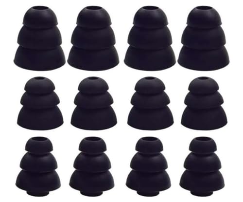 6 Paar | Ersatz Ohrstöpsel aus Silikon mit 3 Flanschen, kompatibel mit den Meisten In-Ear Kopfhörern | Geräuschisolierung | S/M/L, 3 Verschiedene Größen (Model 1) von Panlouting
