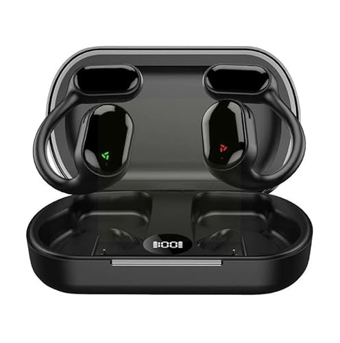 Bluetooth 5.3 Kopfhörer Open Ear Clip-on HD Stereo Geräuschunterdrückung Berührungssteuerung Mikrofon LED Leistungsanzeige IPX5 Wasserdicht mit Ladebox für Sport Radfahren Fitnessstudio Fahren Laufen von Panlouting