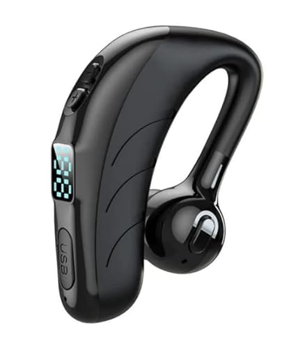 Panlouting Bluetooth Kopfhörer Freisprecheinrichtung kabello In-Ear mit LED-Anzeige, Mikrofon mit Geräuschunterdrückung für Autofahren, Büro, Geschäft, kompatibel mit Handy iPhone Android und PC von Panlouting
